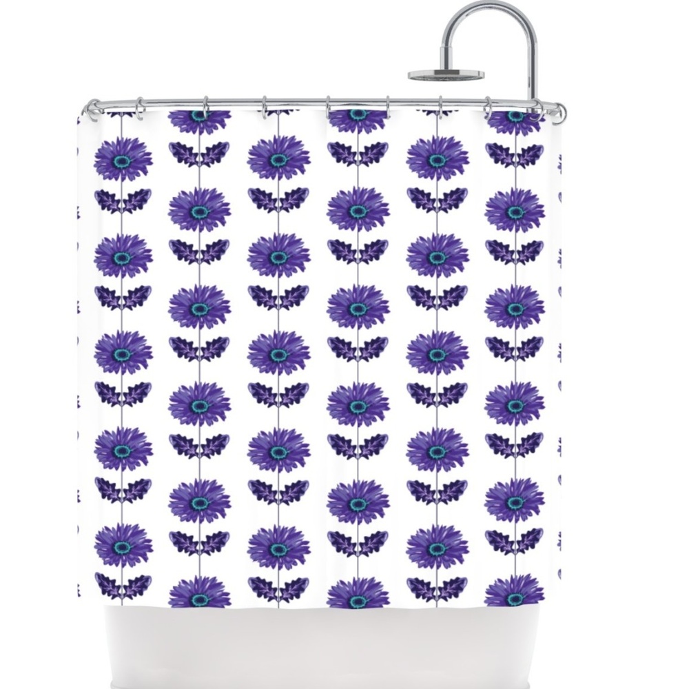 NWT Kess InHouse Laura Escalante Purple Gerbera